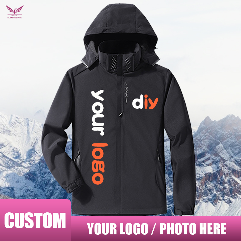 Women'S Fashion Hoodie - เสื้อแจ็คเก็ตกันน้ำสำหรับกีฬากลางแจ้ง แฟชั่นทันสมัย ปรับแต่งได้ตามต้องการ เสื้อโค้ทกันลมสำหรับผู้ชาย เสื้อฮู้ดสำหรับเดินป่า ผลิตแบบทีม