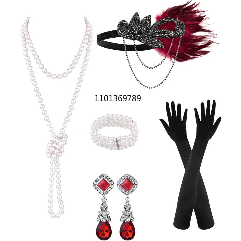 6 ชิ้น ชุดเครื่องประดับสไตล์แฟ - Women'S Fashion Roaring 20S บทวิจารณ์และราคา