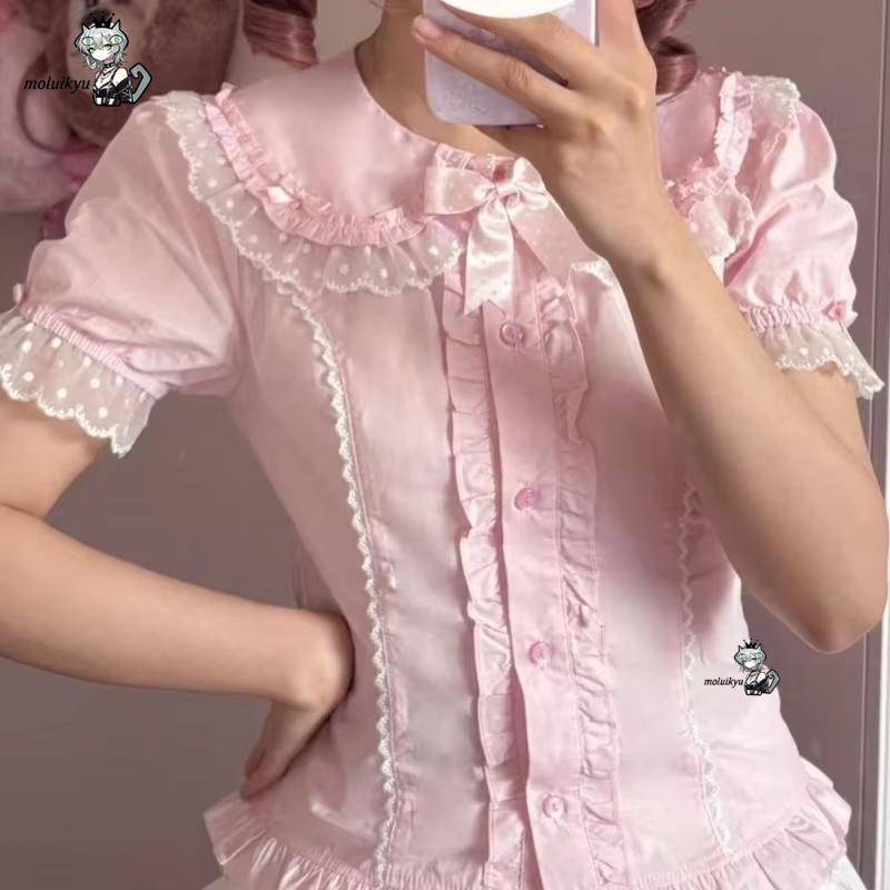 เสื้อเบลาส์น่ารักสไตล์ญี่ปุ่น  - Puff Sleeve Blouse บทวิจารณ์และราคา