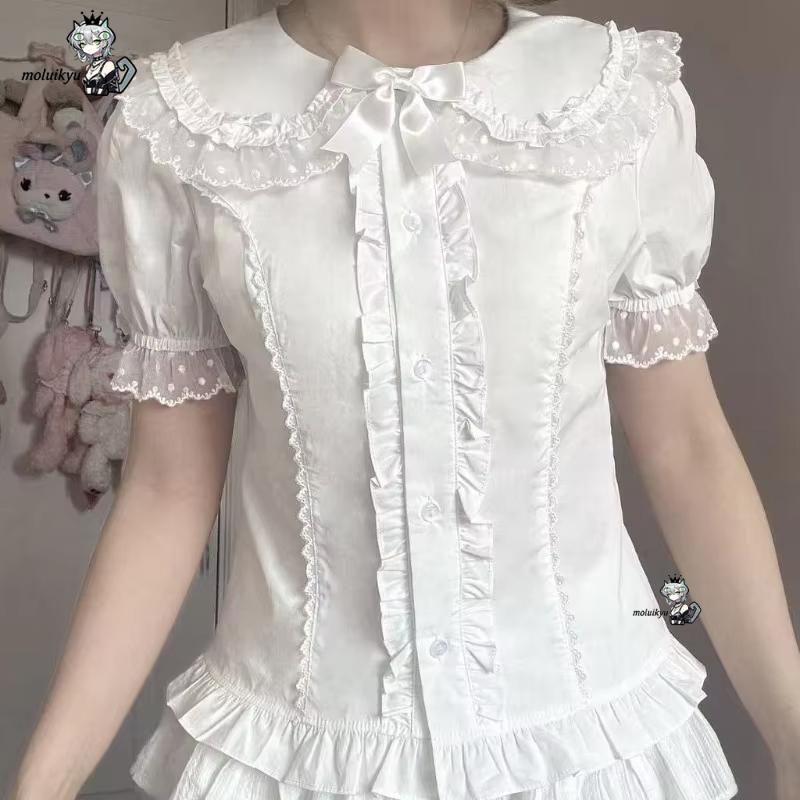 เสื้อเบลาส์น่ารักสไตล์ญี่ปุ่น  - Puff Sleeve Blouse บทวิจารณ์และราคา
