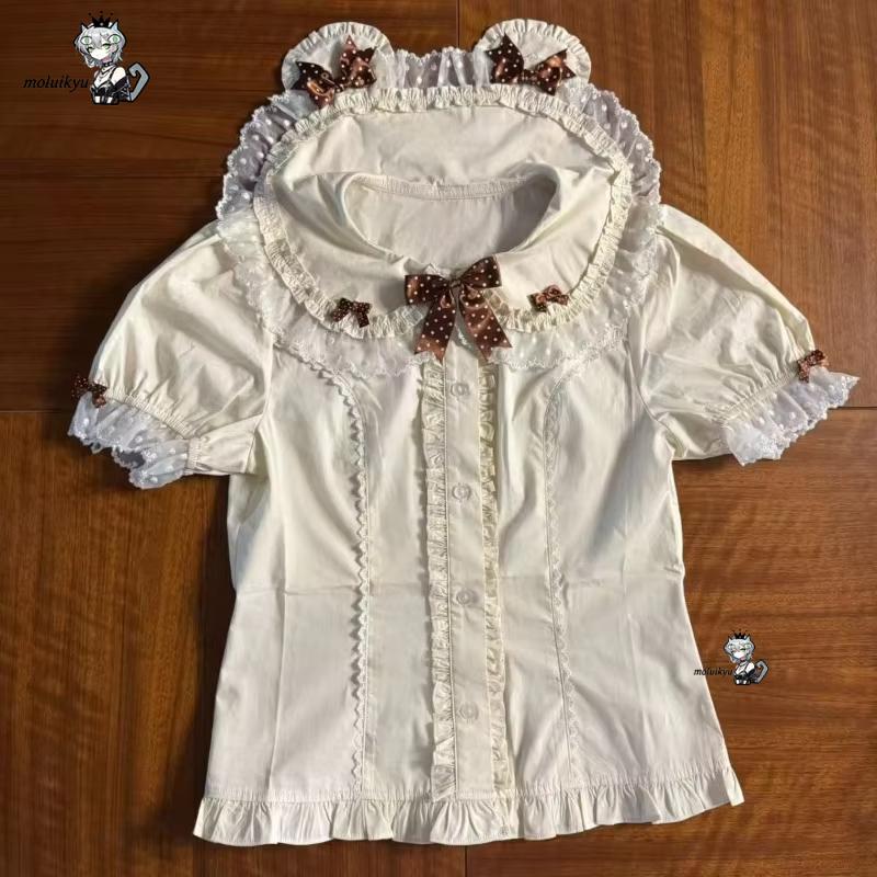 เสื้อเบลาส์น่ารักสไตล์ญี่ปุ่น  - Puff Sleeve Blouse บทวิจารณ์และราคา