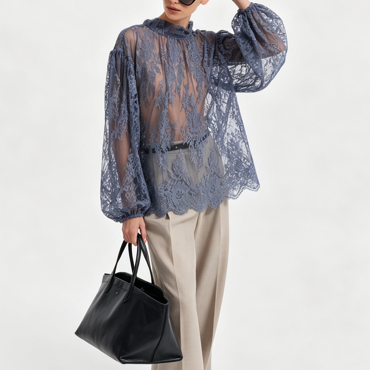 เสื้อผู้หญิง IG 2026 ผ้าลูกไม้ - Puff Sleeve Blouse บทวิจารณ์และราคา