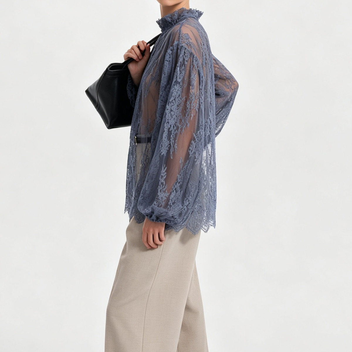 เสื้อผู้หญิง IG 2026 ผ้าลูกไม้ - Puff Sleeve Blouse บทวิจารณ์และราคา