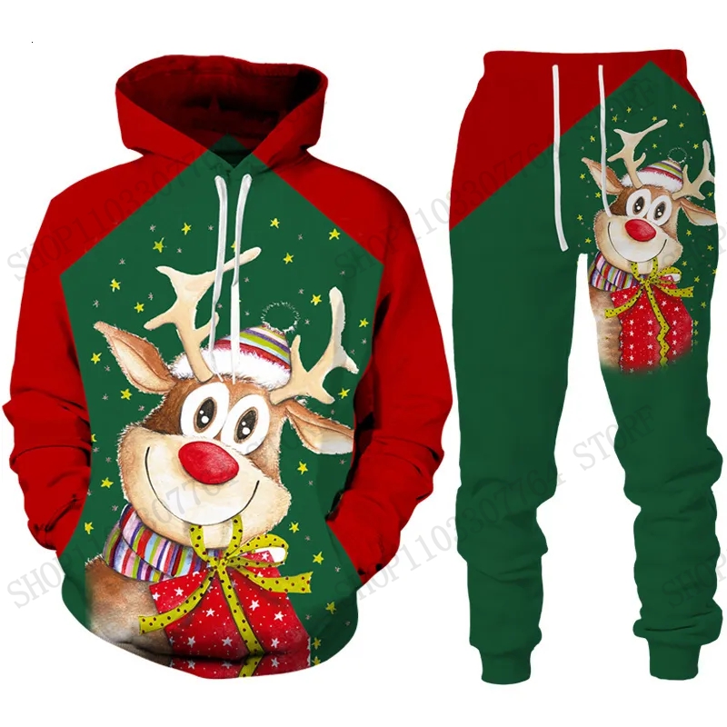 ชุดฮู้ดดี้และกางเกงลายกวางเรนเ - Women'S Fashion Hoodie บทวิจารณ์และราคา