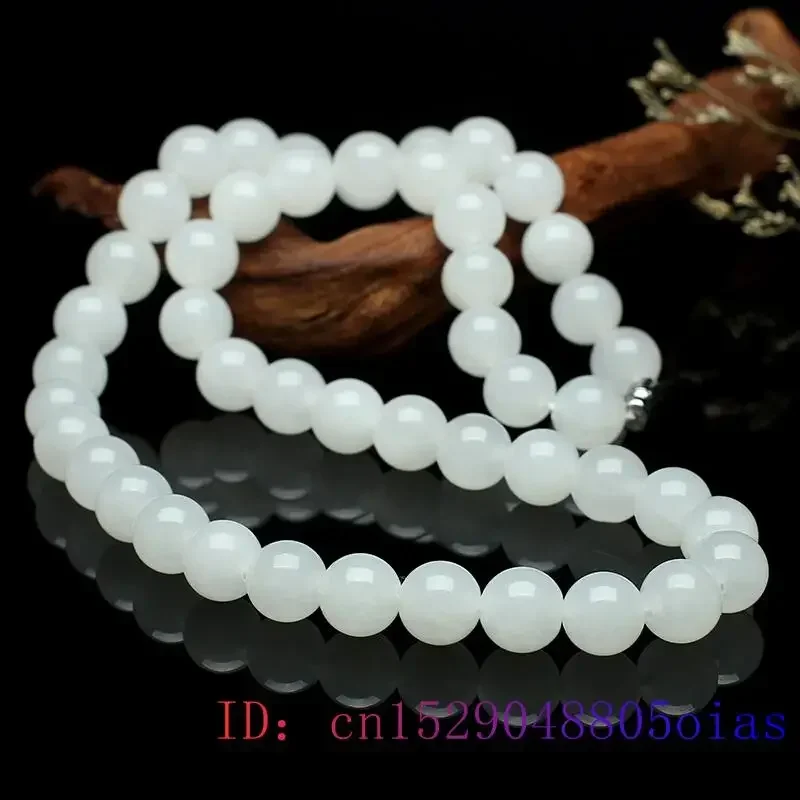 สีขาวหยกลูกปัดสร้อยคอลูกปัดธรร - Women'S Fashion Gifts บทวิจารณ์และราคา