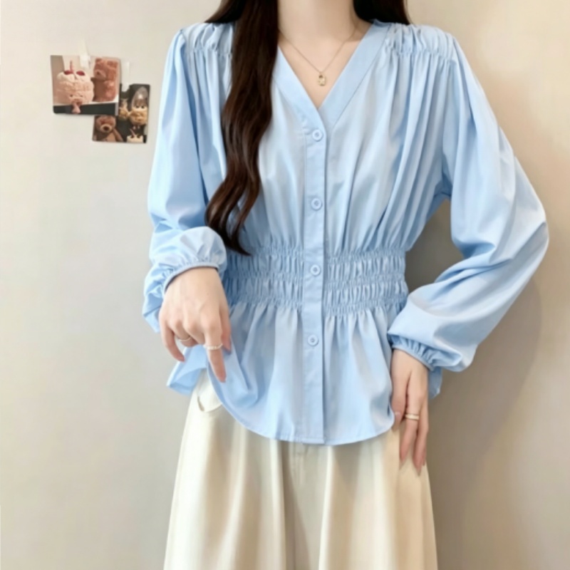 เสื้อเชิ้ตและเสื้อเบลาส์แฟชั่น - Puff Sleeve Blouse บทวิจารณ์และราคา