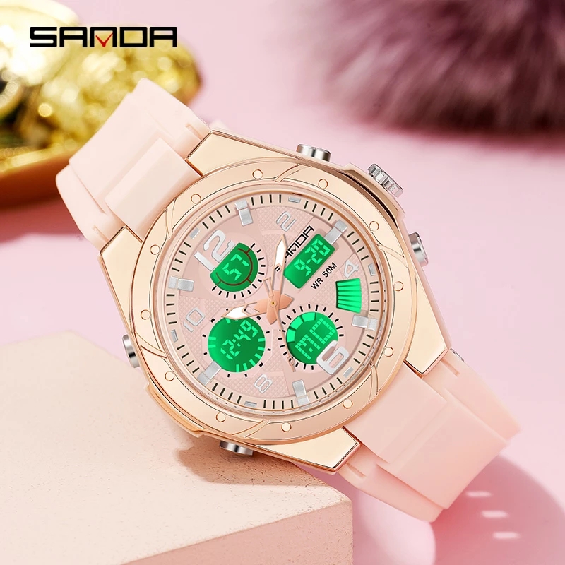 นาฬิกาข้อมือ SANDA สีชมพูสำหรั - Women Fashion Week 2026 บทวิจารณ์และราคา