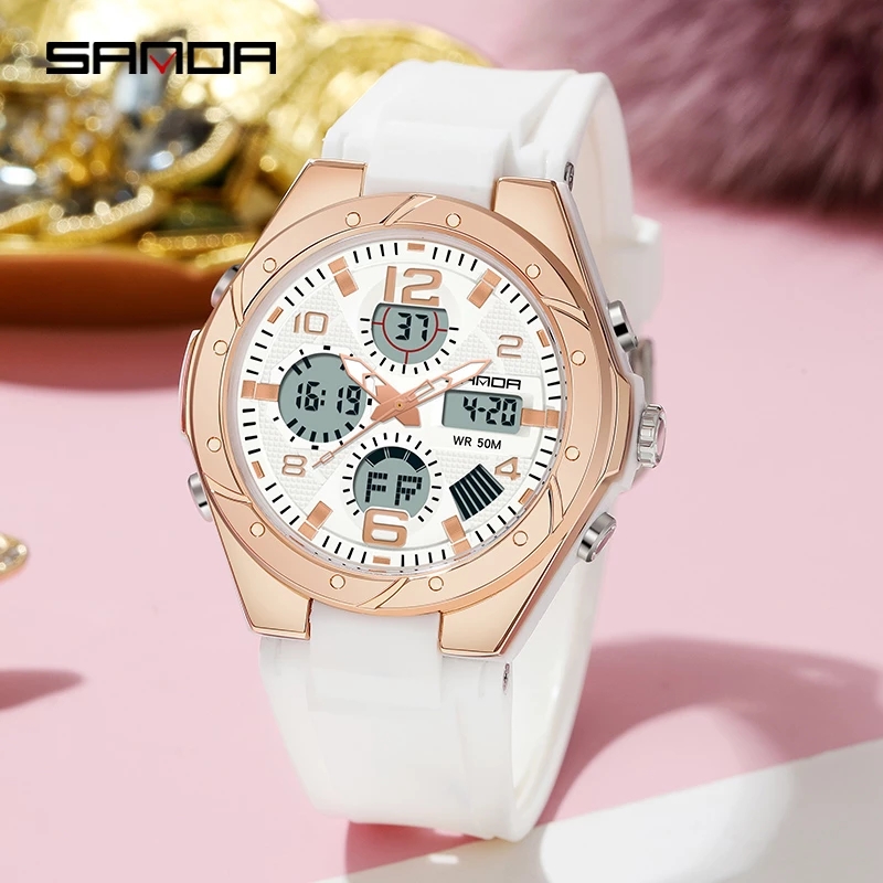 นาฬิกาข้อมือ SANDA สีชมพูสำหรั - Women Fashion Week 2026 บทวิจารณ์และราคา