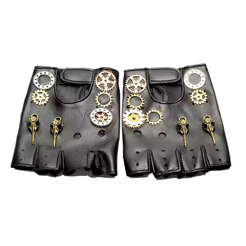 Steampunk PU หนัง Fingerless เ - Women Fashion Gloves บทวิจารณ์และราคา