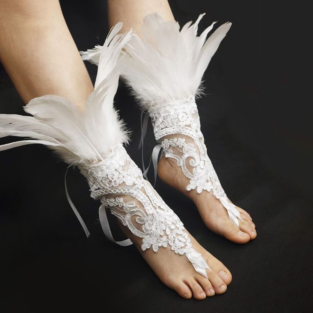 ถุงมือยาวประดับลูกไม้ขนนก 1 ชิ - Women Fashion Gloves บทวิจารณ์และราคา