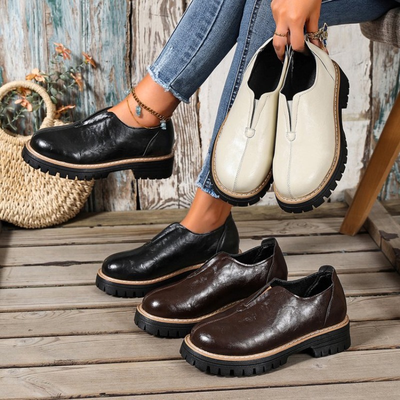 รองเท้าผู้หญิงสไตล์อังกฤษย้อนย - Women'S Fashion Loafers บทวิจารณ์และราคา