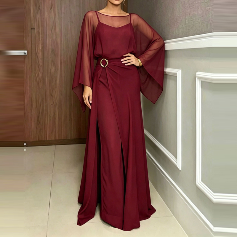 จั๊มสูทคอโอแบบหรูหรา คลุมทับด้ - Women'S Fashion Vintage Off Shoulder Long Sleeve Jumpsuit บทวิจารณ์และราคา