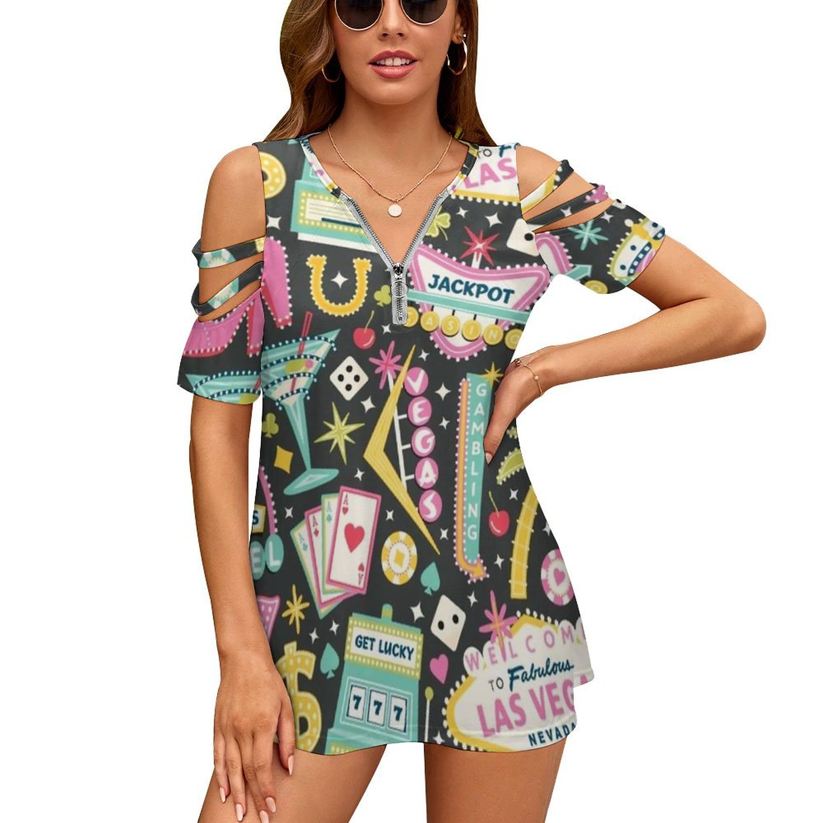 Viva Las Vegas เสื้อยืดผู้หญิง - Women Fashion Vector บทวิจารณ์และราคา