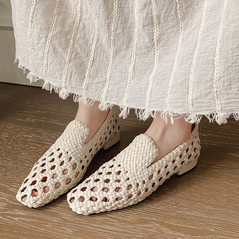 รองเท้าสานหนังแท้แฟชั่นสุดฮิตป - Women'S Fashion Loafers บทวิจารณ์และราคา