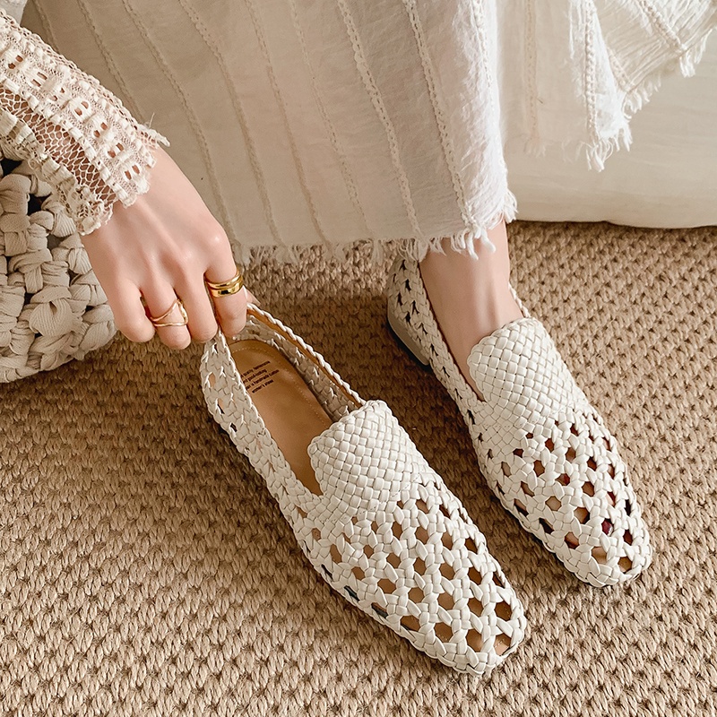 รองเท้าสานหนังแท้แฟชั่นสุดฮิตป - Women'S Fashion Loafers บทวิจารณ์และราคา