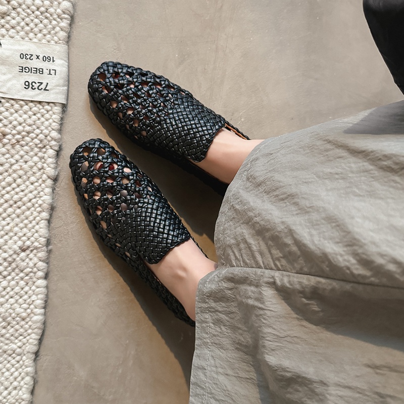 รองเท้าสานหนังแท้แฟชั่นสุดฮิตป - Women'S Fashion Loafers บทวิจารณ์และราคา