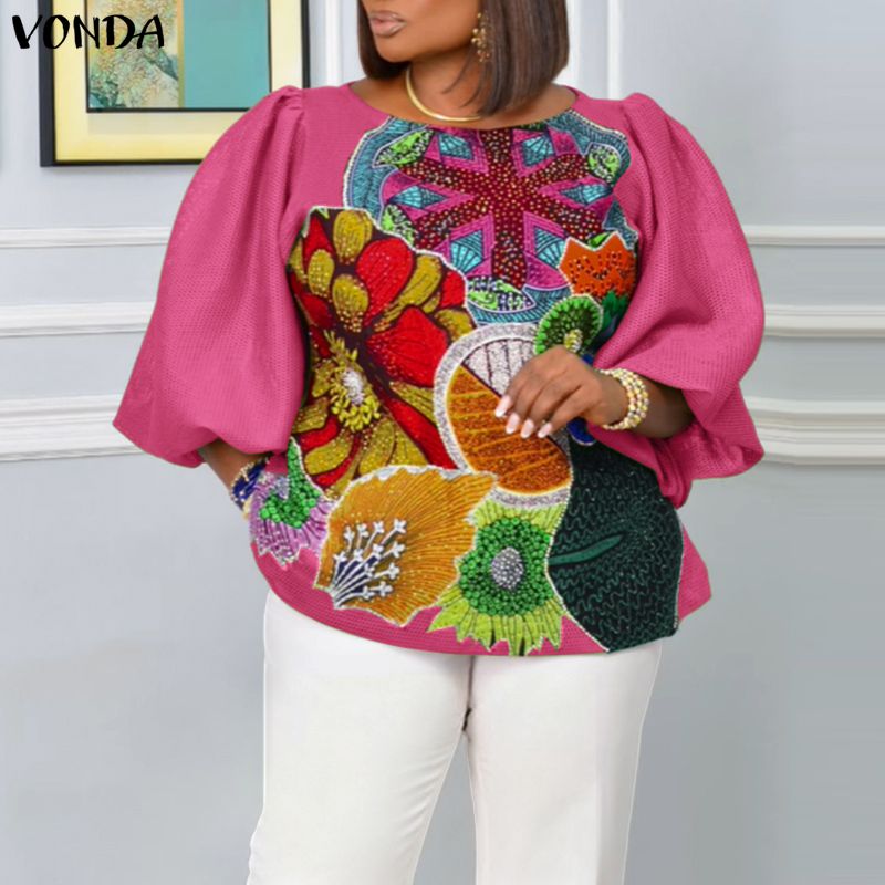เสื้อแฟชั่นผู้หญิง VONDA ไซส์ใ - Puff Sleeve Blouse บทวิจารณ์และราคา