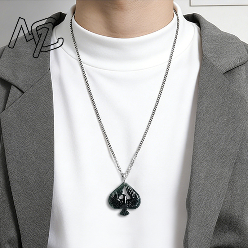 สร้อยคอจี้หยกแท้สีดำลายไก่ ทำจ - Women'S Fashion Gifts บทวิจารณ์และราคา
